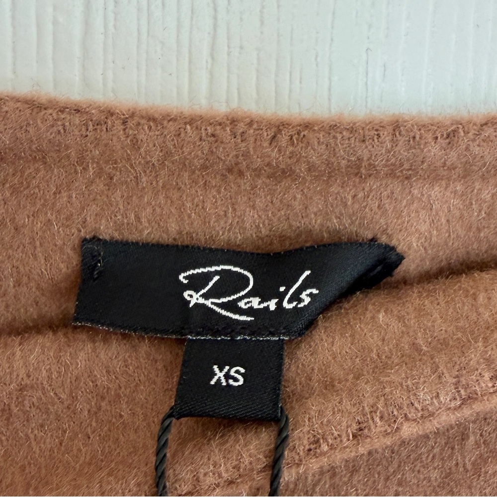 🌞 RAILS Vista Skirt in Brown Camel Wool Blend Fringe Skirt Extra Small XS - Picture 11 of 16